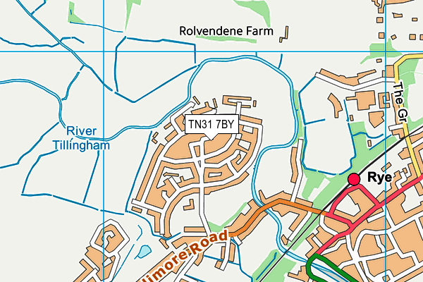TN31 7BY map - OS VectorMap District (Ordnance Survey)