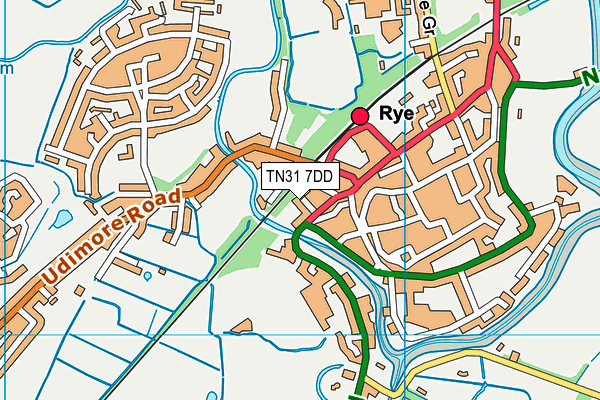 TN31 7DD map - OS VectorMap District (Ordnance Survey)