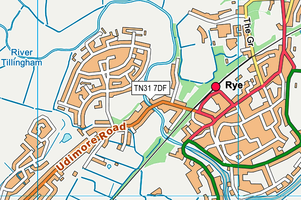 TN31 7DF map - OS VectorMap District (Ordnance Survey)