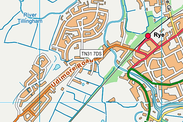 TN31 7DS map - OS VectorMap District (Ordnance Survey)