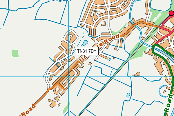 TN31 7DY map - OS VectorMap District (Ordnance Survey)