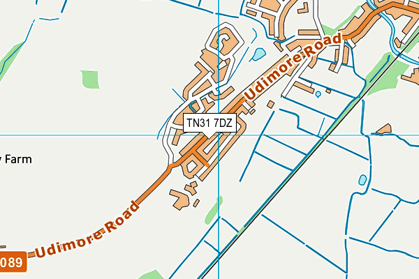TN31 7DZ map - OS VectorMap District (Ordnance Survey)