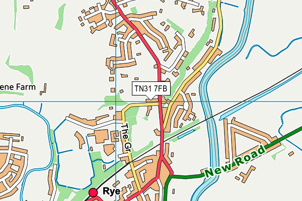 TN31 7FB map - OS VectorMap District (Ordnance Survey)