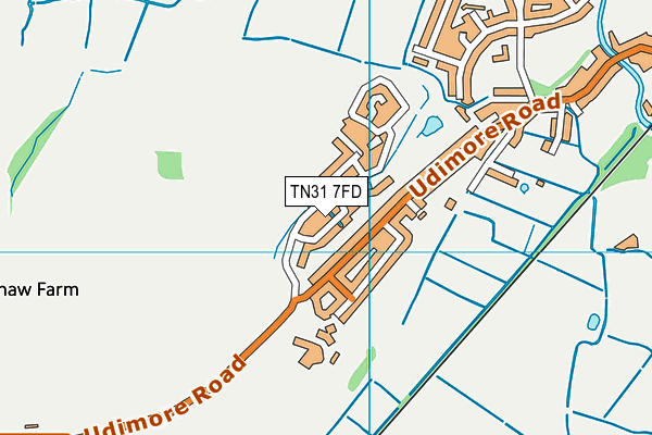 TN31 7FD map - OS VectorMap District (Ordnance Survey)