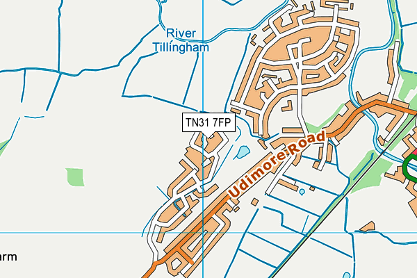 TN31 7FP map - OS VectorMap District (Ordnance Survey)