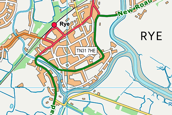 TN31 7HE map - OS VectorMap District (Ordnance Survey)