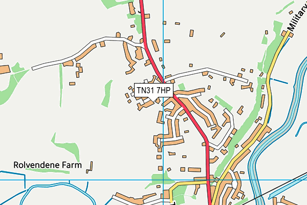 TN31 7HP map - OS VectorMap District (Ordnance Survey)