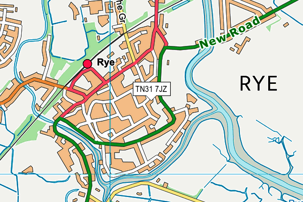 TN31 7JZ map - OS VectorMap District (Ordnance Survey)