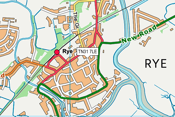 TN31 7LE map - OS VectorMap District (Ordnance Survey)