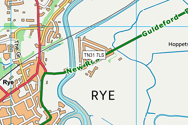 Rye Rugby Club map (TN31 7LS) - OS VectorMap District (Ordnance Survey)