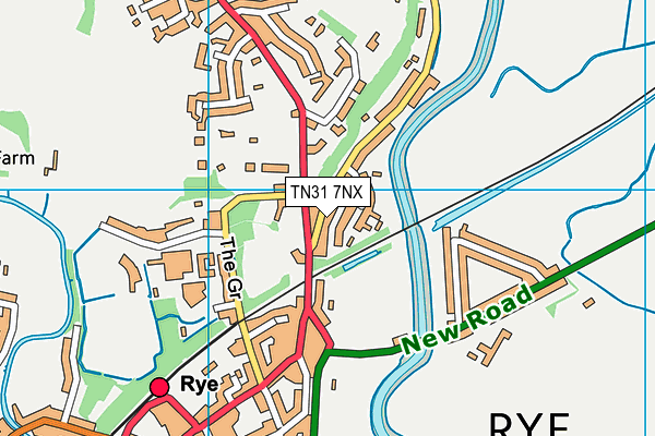 TN31 7NX map - OS VectorMap District (Ordnance Survey)