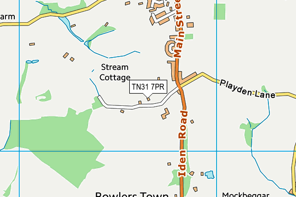 TN31 7PR map - OS VectorMap District (Ordnance Survey)