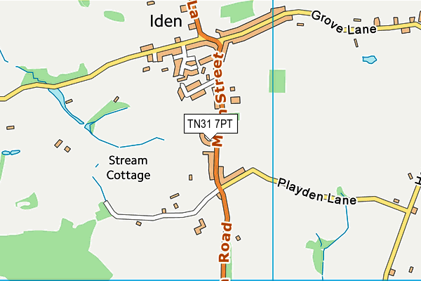 TN31 7PT map - OS VectorMap District (Ordnance Survey)