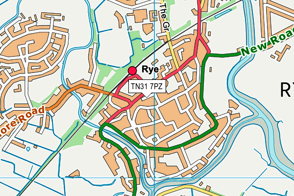 TN31 7PZ map - OS VectorMap District (Ordnance Survey)