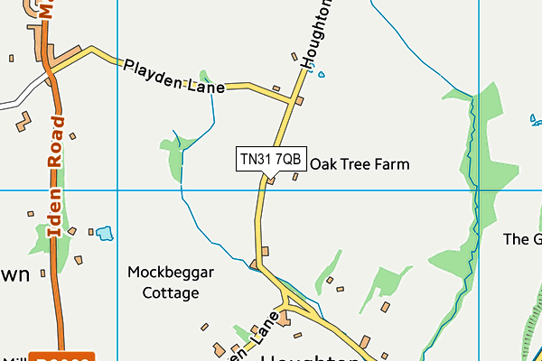 TN31 7QB map - OS VectorMap District (Ordnance Survey)