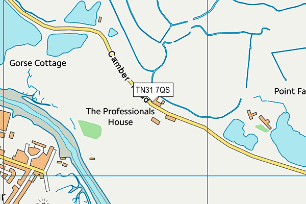 Rye Golf Club map (TN31 7QS) - OS VectorMap District (Ordnance Survey)