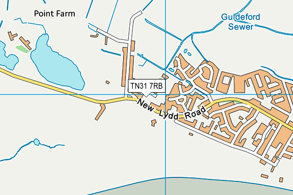 TN31 7RB map - OS VectorMap District (Ordnance Survey)