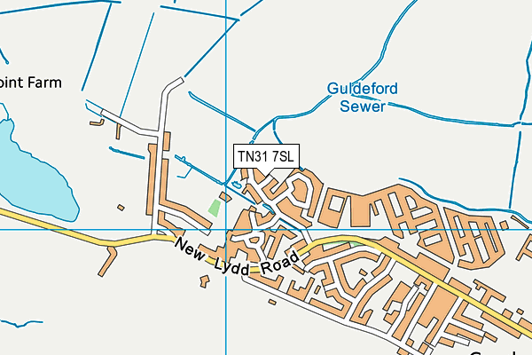 TN31 7SL map - OS VectorMap District (Ordnance Survey)