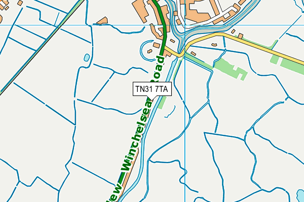TN31 7TA map - OS VectorMap District (Ordnance Survey)