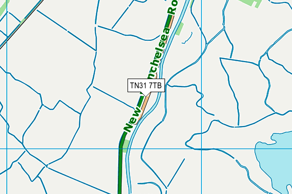 TN31 7TB map - OS VectorMap District (Ordnance Survey)