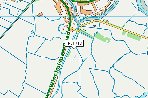 TN31 7TD map - OS VectorMap District (Ordnance Survey)