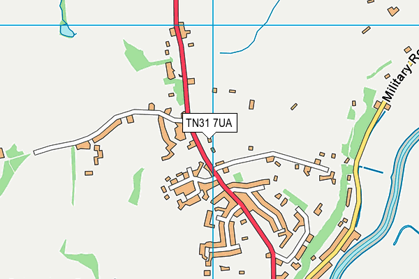 TN31 7UA map - OS VectorMap District (Ordnance Survey)