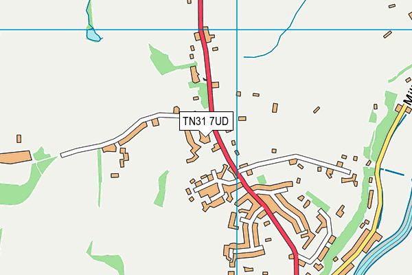 TN31 7UD map - OS VectorMap District (Ordnance Survey)