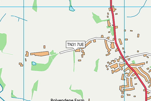 TN31 7UE map - OS VectorMap District (Ordnance Survey)