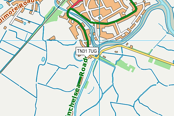 TN31 7UG map - OS VectorMap District (Ordnance Survey)