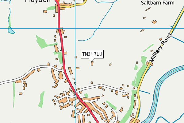 TN31 7UJ map - OS VectorMap District (Ordnance Survey)