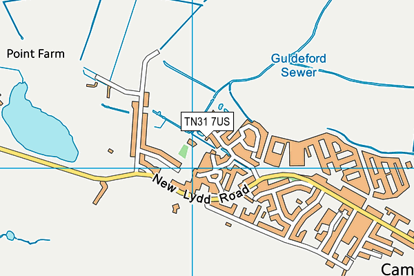 TN31 7US map - OS VectorMap District (Ordnance Survey)