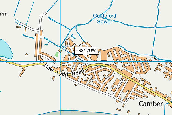 TN31 7UW map - OS VectorMap District (Ordnance Survey)
