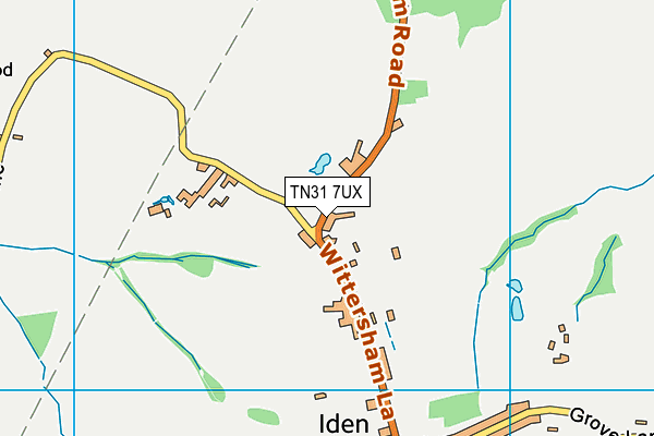 TN31 7UX map - OS VectorMap District (Ordnance Survey)