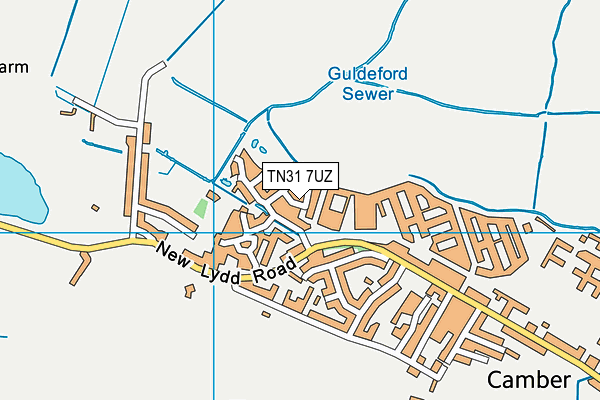 TN31 7UZ map - OS VectorMap District (Ordnance Survey)