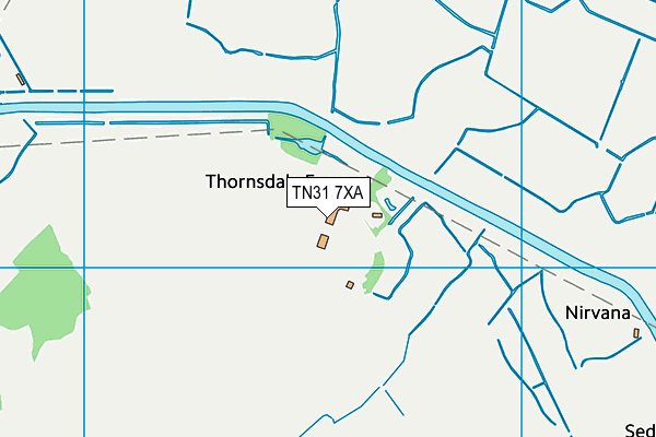 TN31 7XA map - OS VectorMap District (Ordnance Survey)