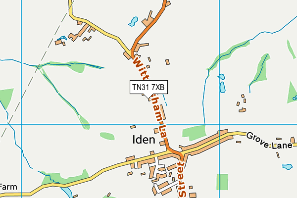 TN31 7XB map - OS VectorMap District (Ordnance Survey)