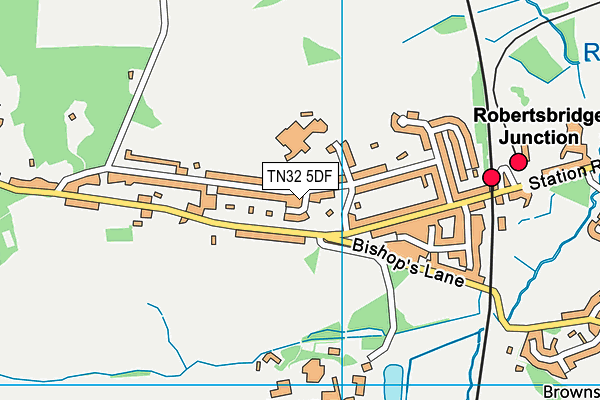 TN32 5DF map - OS VectorMap District (Ordnance Survey)