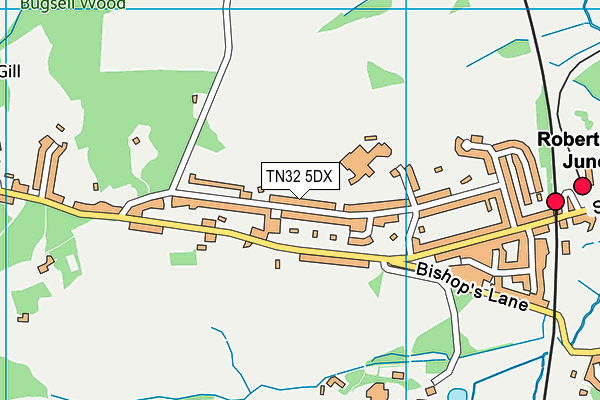 TN32 5DX map - OS VectorMap District (Ordnance Survey)