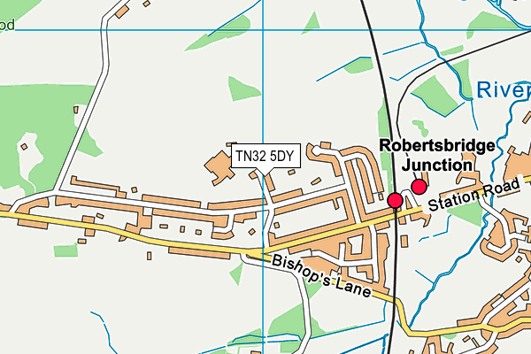 TN32 5DY map - OS VectorMap District (Ordnance Survey)