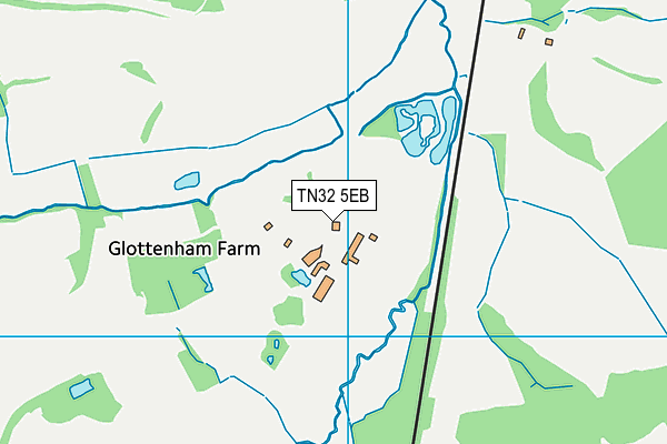 TN32 5EB map - OS VectorMap District (Ordnance Survey)