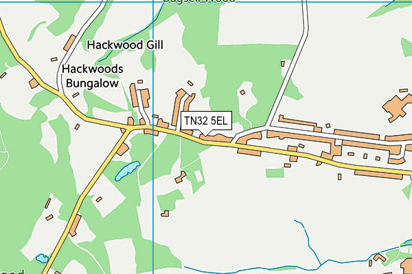 TN32 5EL map - OS VectorMap District (Ordnance Survey)