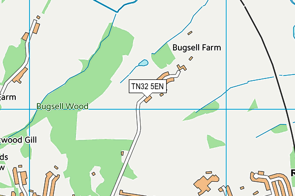 TN32 5EN map - OS VectorMap District (Ordnance Survey)