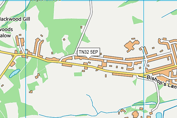 TN32 5EP map - OS VectorMap District (Ordnance Survey)