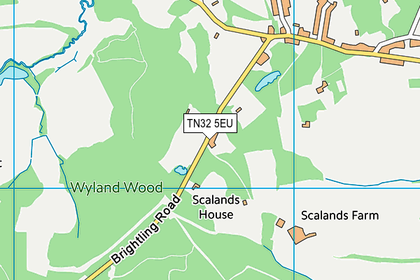 TN32 5EU map - OS VectorMap District (Ordnance Survey)