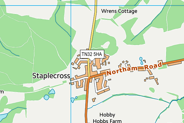 TN32 5HA map - OS VectorMap District (Ordnance Survey)