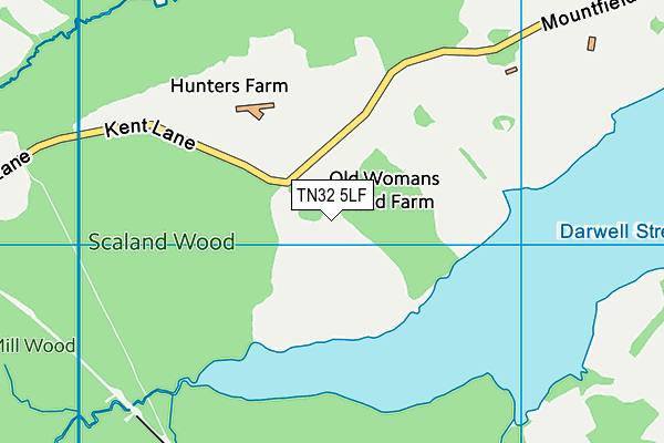 TN32 5LF map - OS VectorMap District (Ordnance Survey)