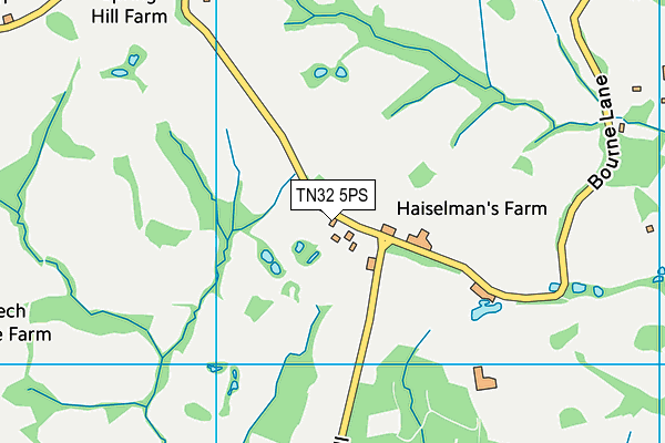 TN32 5PS map - OS VectorMap District (Ordnance Survey)