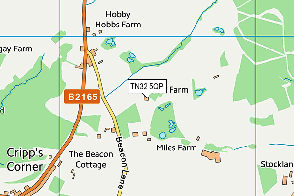TN32 5QP map - OS VectorMap District (Ordnance Survey)