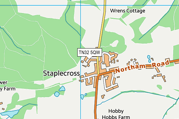 TN32 5QW map - OS VectorMap District (Ordnance Survey)