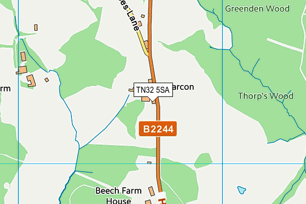 TN32 5SA map - OS VectorMap District (Ordnance Survey)